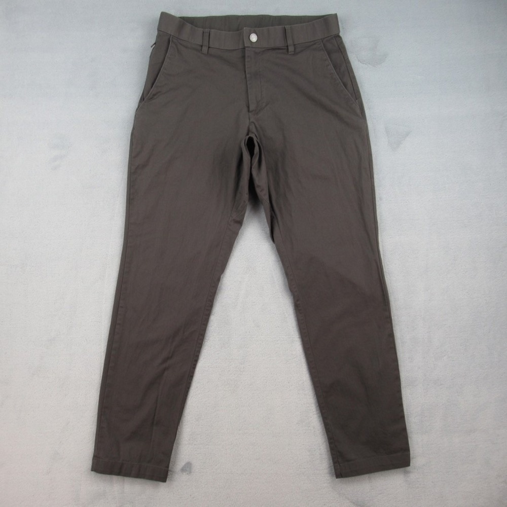 Fabletics Only Pant Mens 31x32 Gray Chino Slim Fit Stretch PT2354910-9465-31032